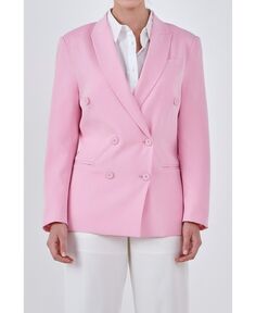 Женский базовый двубортный пиджак endless rose, розовый