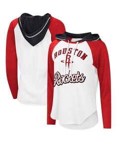Женская белая толстовка с капюшоном Houston Rockets MVP реглан и футболка с длинными рукавами G-III 4Her by Carl Banks, белый