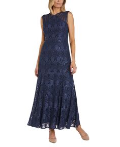 Женское длинное кружевное платье с декором и иллюзией R &amp; M Richards