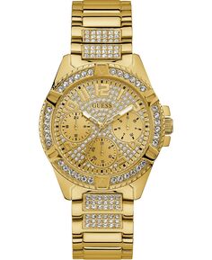 Часы-унисекс с золотистым браслетом из нержавеющей стали, 40 мм GUESS, золотой