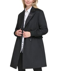 Женское двубортное пальто-рефрижератор KARL LAGERFELD PARIS, черный