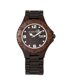 Часы Raywood с деревянным браслетом и датой, коричневые, 47 мм Earth Wood