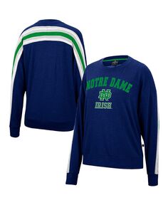 Женский объемный пуловер темно-синего цвета с принтом Notre Dame Fighting Irish Team Colosseum, темно-синий