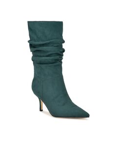 Женские классические ботинки Mycki с острым носком и рюшами Nine West, зеленый