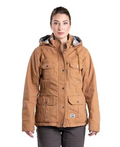 Женское винтажное стираное пальто размера Duck Barn больших размеров Berne