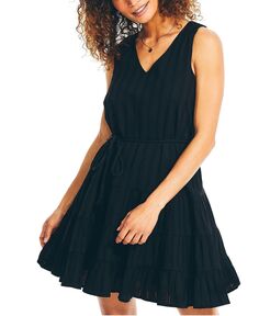 Женское многоярусное платье с v-образным вырезом Nautica, черный