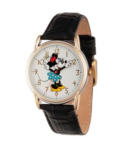 Женские двухцветные часы Disney Minnie Mouse из сплава Cardiff ewatchfactory, черный