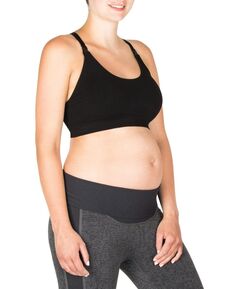 Bella Yoga - Бюстгальтер для йоги для беременных и кормящих мам Modern Eternity Maternity, черный