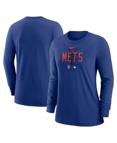 Женская футболка с длинным рукавом Royal New York Mets Authentic Collection Legend Performance Nike