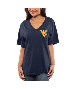 Женская темно-синяя футболка оверсайз West Virginia Mountaineers Spirit Jersey, темно-синий