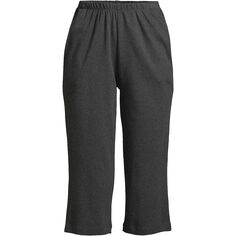 Женские спортивные трикотажные брюки-капри для миниатюрных размеров с эластичной резинкой на талии и высокой посадкой Lands&apos; End