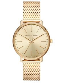 Женские часы Pyper с сетчатым браслетом из нержавеющей стали золотистого цвета, 38 мм Michael Kors, золотой
