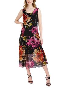 Женское платье-трапеция с цветочным принтом Robbie Bee