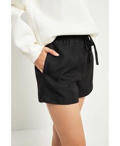 Женские шорты с эластичной резинкой на талии Grey Lab, черный