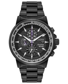 Часы Black Panther с хронографом и черным браслетом, 42 мм Citizen, черный