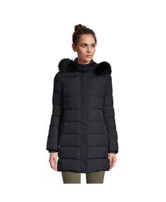 Женское пуховое зимнее пальто для миниатюрных размеров Lands&apos; End, черный