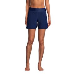 Женские шорты для плавания миниатюрных размеров 5 дюймов, быстросохнущие шорты с эластичной резинкой на талии и трусиками Lands&apos; End