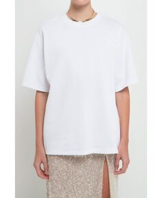 Женская мягкая футболка свободного кроя Grey Lab, белый