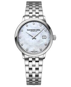 Женские швейцарские часы Toccata с браслетом из нержавеющей стали с бриллиантами, 29 мм Raymond Weil