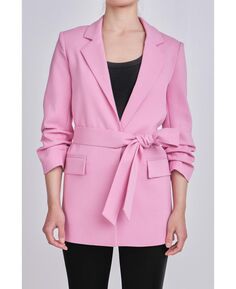 Женский пиджак с застежкой на рукава 3/4 endless rose, розовый