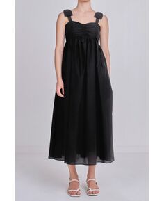 Женское платье макси с бантом endless rose, черный