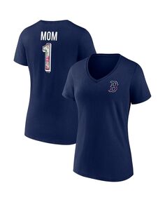 Женская темно-синяя футболка Boston Red Sox Mother&apos;s Day Plus Size Best Mom Ever с v-образным вырезом Profile, темно-синий