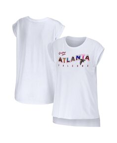 Женская футболка White Atlanta Falcons Greeting From Muscle WEAR by Erin Andrews, белый