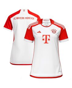Женская белая футболка Баварии Мюнхен 2023/24, домашняя реплика adidas, белый
