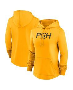 Женский пуловер с капюшоном Gold Pittsburgh Pirates 2023 City Connect Pregame Performance Nike, золотой