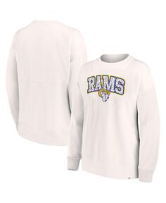 Женский белый пуловер с логотипом Los Angeles Rams Leopard Team Fanatics, белый