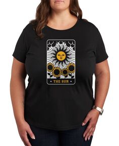 Модная футболка больших размеров с рисунком Sunshine Air Waves, черный