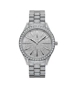 Женские часы Cristal Diamond (1/8 карата) из нержавеющей стали Jbw, серебро