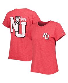 Женская футболка Heather Scarlet Nebraska Huskers Intramural Classic 2-Hit Tri-Blend League Collegiate Wear