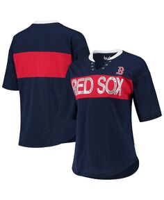 Женская темно-красная футболка Boston Red Sox с вырезом на шее Touch