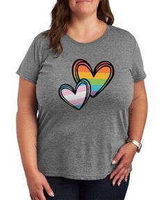 Модная футболка больших размеров с рисунком Pride Air Waves, серый