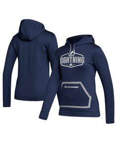 Женский пуловер с капюшоном Royal Tampa Bay Lightning Team Issue adidas
