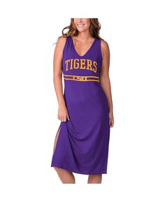 Женское фиолетовое платье макси с v-образным вырезом LSU Tigers Training G-III 4Her by Carl Banks