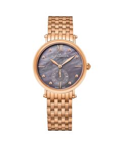 Alexander Watch A201B-04, женские кварцевые часы с малой секундной стрелкой, корпус из нержавеющей стали цвета розового золота и браслет из нержавеющей стали цвета розового золота Stuhrling, золотой