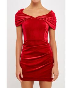 Женское бархатное мини-платье endless rose, красный