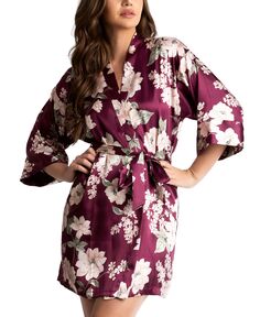 Женский короткий халат Maida с цветочным принтом Linea Donatella