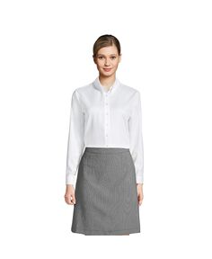 Женская школьная форма с длинным рукавом без железной рубашки Pinpoint Lands&apos; End, белый