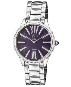 Женские часы Siena швейцарские кварцевые серебристого цвета из нержавеющей стали 37 мм GV2 by Gevril, серебро