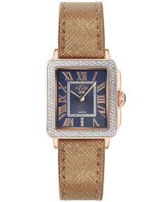 Женские часы Padova со швейцарскими кварцевыми коричневыми кожаными часами 30 мм GV2 by Gevril, коричневый