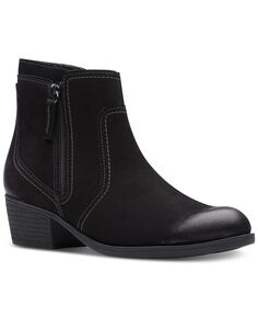 Женские ботильоны на молнии Charlten Ave Clarks, черный