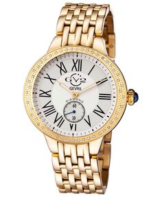 Женские часы Astor швейцарские кварцевые золотистые из нержавеющей стали 40 мм GV2 by Gevril, золотой