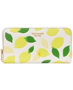 Континентальный кошелек Morgan Lemon Drop из сафьяновой кожи kate spade new york