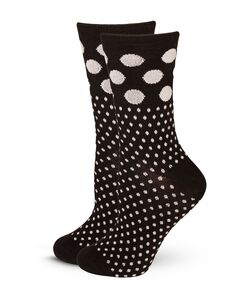 Женские хлопковые носки европейского производства в мелкий горошек, 1 пара LECHERY, черный