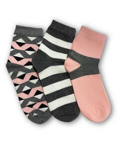 Женские хлопковые носки в полоску европейского производства, 3 пары LECHERY