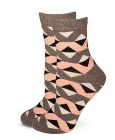 Женские хлопковые носки европейского производства с зигзагообразным узором, 1 пара LECHERY