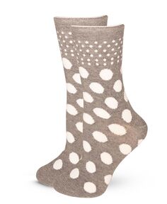 Женские хлопковые носки европейского производства в крупный горошек, 1 пара LECHERY, серый